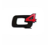 DDHHBH Autocollants Logo de Voiture pour Alfa Romeo Stelvio,3D Métal Insigne Emblèmes Lettres Badge Sticker Décoratives de Caisse Sport Accessoires Extérieurs Modification,Q4-Black