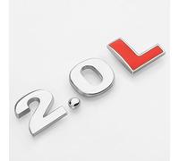 DDHHBH Autocollants Logo de Voiture pour Peugeot 2008,3D Métal Insigne Emblèmes Lettres Badge Sticker Décoratives de Caisse Sport Accessoires Extérieurs Modification,B-2.0L