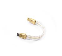 ddHiFi ddHiFi TC19CC Câble USB C doré pour signal numérique OTG - Câble USB-C vers USB-C DAC - Design parallèle à quatre fils (édition dorée), 10 cm