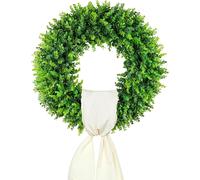 DDHS Couronne de buis avec ruban et panneau - 61 cm