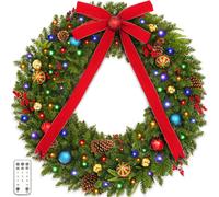 DDHS Couronne de Noël 200 lumières - 122 cm