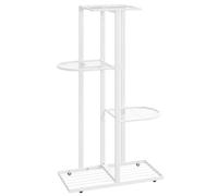 DDHS Étagère à plantes moyenne à 4 niveaux pour 5 pots / Support de fleurs / Blanc