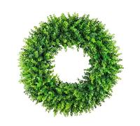 DDHS Grande Couronne de buis Artificiel pour Porte d'entrée, 61 cm - Couronne de Printemps pour Porte d'entrée de Ferme, Mariage, intérieur et extérieur, pour décoration d'été, fête de la