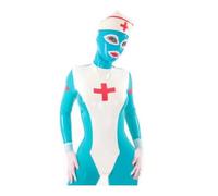 DDINGHOONQPODFR Combinaison pour femme en 100 % latex de caoutchouc avec masque fait main, Femmes comme sur l'image, M