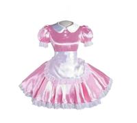 DDINGHOONQPODFR Robe rose Sissy Costumes de cosplay de soubrette peuvent être personnalisés, rose, M