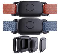 DDJ Grand collier pour chien pour tracker Bluetooth Tile Life360 Pro 2024 - Lot de 2 housses de protection intégrale en silicone imperméable pour collier d'animaux de compagnie, ultra durable