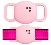 DDJ Lot de 2 coques de collier pour chat Life360 - Protection anti-perte en silicone pour collier de chien et animal domestique - Ultra durable - Installation facile - Légères - Rose