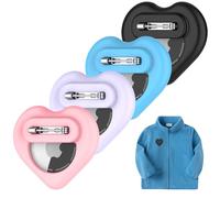 DDJ Lot de 4 étiquettes de suivi d'air pour enfants avec épingle invisible, anti-perte, pour enfants, personnes âgées, chaussures, bagages, collier d'animaux de compagnie (noir, bleu, rose, violet)