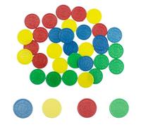 DDKY 128 Pièces Jetons de Couleur en Plastique Grande Objets à Compter,jetons de Jeu,Bingo Chips,Compteurs,Learning Ressources Jeton,Marqueurs Disque