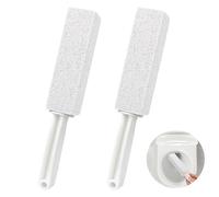 ddLUCK Lot de 2 pierres ponce de nettoyage avec manche pour toilettes et traces de calcaire, rouille de la grille de barbecue, pour la cuisine, salle de bain, piscine et ménage de la maison