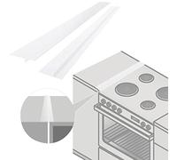 ddLUCK Paquet de 2 couvercles d'espacement de comptoir de cuisine en silicone, remplissage de 63cm de long, joints entre le dessus de la cuisinière, le four, la machine à laver (transparent)