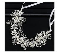 DDNGEJ Serre-têtes de Mariage 3 Couleurs, Accessoires pour Cheveux en Perles et Cristaux, Serre-têtes à Fleurs en Strass, Bijoux pour Cheveux de mariée, Concours