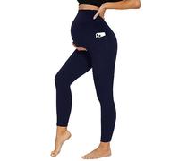 DDOBB Legging de grossesse pour femme avec poches, taille haute, opaque, doux et élastique, mode de maternité, maison, yoga, sport