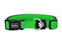 DDOXX Collier Chien Air Mesh, Rembourrée, Réglable | Nombreuses Couleurs & Tailles | pour Petit, Moyen Gros & Grand | Colliers Chat Chiot | Vert, S, arnet pour Chien
