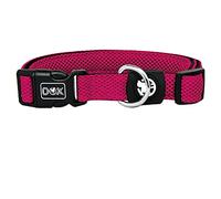 DDOXX Collier Chien Air Mesh, Rembourrée, Réglable | Nombreuses Couleurs & Tailles | pour Petit, Moyen Gros & Grand | Colliers Chat Chiot | Rose Pink, L