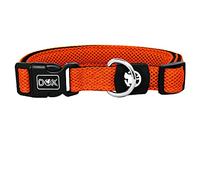 DDOXX Collier Chien Air Mesh, Rembourrée, Réglable | Nombreuses Couleurs & Tailles | pour Petit, Moyen Gros & Grand | Colliers Chat Chiot | Orange, L