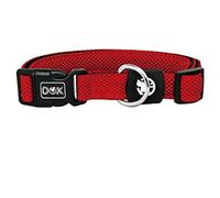DDOXX Collier Chien Air Mesh, Rembourrée, Réglable | Nombreuses Couleurs & Tailles | pour Petit, Moyen Gros & Grand | Colliers Chat Chiot | Rouge, L