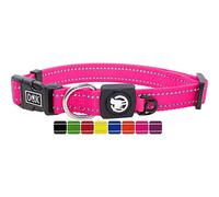 DDOXX Collier Chien Nylon, Réfléchissante, Réglable | Nombreuses Couleurs & Tailles | pour Petit, Moyen Gros & Grand | Colliers Chat Chiot | Rose Rosa, M