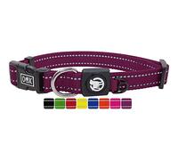 DDOXX Collier Chien Nylon, Réfléchissante, Réglable | Nombreuses Couleurs & Tailles | pour Petit, Moyen Gros & Grand | Colliers Chat Chiot | Violet Violett, M