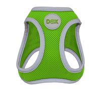 DDOXX Harnais Chien en Air Mesh Réfléchissant à Enfiler - Harnais Anti Traction pour Chien, Chat et Chiot de Petite et Moyenne Tailles - Harnais Chat - Vert, XS - Diverses Couleurs Disponibles