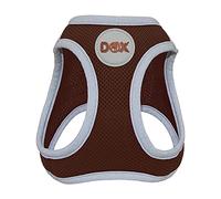 DDOXX Harnais Chien en Air Mesh Réfléchissant à Enfiler - Harnais Anti Traction pour Chien, Chat et Chiot de Petite et Moyenne Tailles - Harnais Chat - Marron, XL - Diverses Couleurs Disponibles