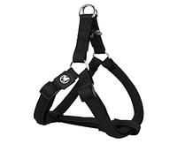 DDOXX Harnais Chien Step-in Air Mesh, Rembourrée, Réglable | Nombreuses Couleurs & Tailles | pour Petit, Moyen Gros & Grand | Harnais de Poitrine Chat Chiot | Noir, S