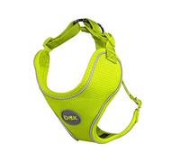 DDOXX Harnais Veste Chien Air Mesh, Réfléchissante, Rembourrée, Réglable | Nombreuses Couleurs & Tailles | pour Petit, Moyen Gros & Grand | Harnais de Poitrine Chat Chiot | Jaune, XS