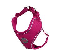 DDOXX Harnais Veste Chien Air Mesh, Réfléchissante, Rembourrée, Réglable | Nombreuses Couleurs & Tailles | pour Petit, Moyen Gros & Grand | Harnais de Poitrine Chat Chiot | Rose, XL, arnet pour Chien