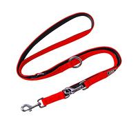 DDOXX Laisse Chien Air Mesh, Réglable en 3 Position, 2m | Nombreuses Couleurs & Tailles | pour Petit, Moyen Gros & Grand | Double laisses Ajustable Chat Chiot | Orange, M