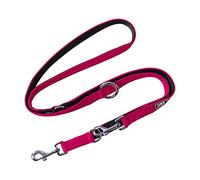 DDOXX Laisse Chien Air Mesh, Réglable en 3 Position, 2m | Nombreuses Couleurs & Tailles | pour Petit, Moyen Gros & Grand | Double laisses Ajustable Chat Chiot | Rose Pink, S