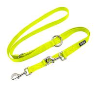 DDOXX Laisse Chien en Nylon, Réglable dans 3 Longueurs- Laisse pour Chiens Grands et Petits - Laisse Double pour 2 Chiens - Laisse Chats et Chiots - 2 M - Jaune, M