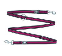 DDOXX Laisse réfléchissante Airmesh pour chien - 2 m - Réglable - En nylon - Durable et sûre - Taille S - Rose