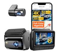 DDPAI 4K Dashcam Voiture Avant Arrière, 2160P+1080P Camera Embarquée Voiture avec 32GB eMMC, WiFi 6 5 GHz, GPS, Vision Nocturne, ADAS, Mode Stationnement 24H, Enregistrement en Boucle, G-Capteur, Z60