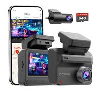 DDPAI Dashcam Voiture Avant Arrière, 4K + 1080P Camera Voiture, Carte 64 Go Incluse, Vision Nocturne AI-ISP, Compatible 4G LTE, WiFi 6 5GHz, GPS, Mode Stationnement 48H, Écran IPS 3", Z50 Pro