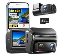 DDPAI Z60 Master, 4K+2K Dashcam Voiture, STARVIS2 IMX678, Dual HDR Dash Cam, Carte de 64Go Incluse, 5G WiFi6, 2K/60FPS, GPS, 3" IPS, Vision Nocturne IA ISP, Mode Stationnement 24h, ADAS, Compatible 4G