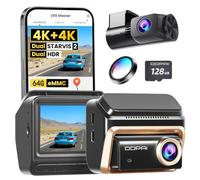 DDPAI Z90 Master 4K+4K Double Dashcam, Double STARVIS 2 HDR (2X IMX678), 64GB eMMC+128Go TF, Vision Nocturne + Anti-Scintillement, 60fps, GPS/ADAS, Wi-FI, 4G LTE, Surveillance de stationnement 24h
