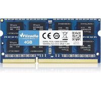 DDR3/DDR3L 4Go Laptop Mémoire RAM 1600MHz CL11 SODIMM Wlizedle Module de Mémoire PC3-12800 204-pins 1,35V/1,5V pour Ordinateur Portable, Bleu