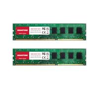 【DDR3 RAM】 GIGASTONE 16Go Kit(2x8Go) DDR3/DDR3L 1600MHz(1333MHz) PC3-12800(PC3-10600) CL11 1.35V/1.5V 2Rx8 UDIMM 240pin UnbuffeRouge Non ECC Mémoire Haute Performance Mise à Niveau pour PC Bureau