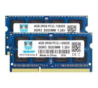 DDR3L-1600 SODIMM PC3L 12800S 8Go (2x4Go) DDR3L 1600MHz 4GB PC3 12800S 204-Pin CL11 1.35V d'ordinateur Portable Mémoire RAM