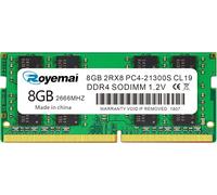 DDR4 21300S PC4 2666 8GB SODIMM, 8Go DDR4-2666MHz PC4-21300 CL19 2Rx8 1.2V Non-ECC 260 Pin Laptop Mémoire Module Ram