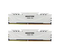 【DDR4 RAM】 GIGASTONE Game Pro 32Go Kit(2x16Go) DDR4 3200MHz PC4-25600 CL 16-18-18-40 Intel XMP 2.0 AMD Ryzen 1.35V UDIMM 288pin UnbuffeRouge Non ECC Mémoire Haute Performance pour PC Bureau-Blanc