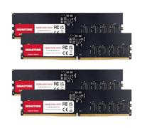 【DDR5 RAM】 GIGASTONE 128Go Kit(4x32Go) DDR5 5600MHz PC5-44800 CL 46-46-46-90 1.1V UDIMM 288pin UnbuffeRouge Non ECC Mémoire Haute Performance Mise à Niveau pour PC Bureau Uniquement