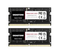 【DDR5 RAM】 GIGASTONE 32Go (2x16Go) Kit DDR5 4800MHz PC5-38400 CL 40-40-40-77 1.1V SODIMM 262pin UnbuffeRouge Non ECC Mémoire Haute Performance Mise à Niveau pour Portable