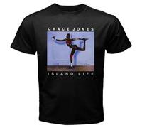 ddrdfff55 Grace-Jones-Island-Life-Music-T-Shirt