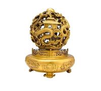 DDRROJFRS Ornements en cuivre, tournant Le Monde Neuf trépieds secs Neuf Dragons Jouant des Perles Maison Salon Artisanat décoratif(4)