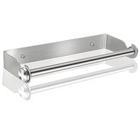 DDS-Dudes Porte-Rouleau de Papier essuie-Tout Autocollant de Cuisine, Support en Acier Inoxydable pour Salle de Bain ou Papier Toilette pour la Maison, l'armoire et l'hôtel (Argent)