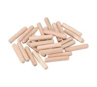 DDS22E Goupilles de cheville, chevilles en bois cannelées biseautées, 40 pièces, extrémités biseautées cannelées chevilles en bois bois dur séché for étagère de meubles en bois(6x30mm(0.23"x1.18"))