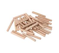 DDS22E Goupilles de cheville, chevilles en bois cannelées biseautées, 40 pièces, extrémités biseautées cannelées chevilles en bois bois dur séché for étagère de meubles en bois(8x60mm(0.31"x2.36"))