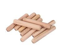 DDS22E Goupilles de cheville, chevilles en bois cannelées biseautées, 40 pièces, extrémités biseautées cannelées chevilles en bois bois dur séché for étagère de meubles en bois(10x60mm(0.39"x2.36"))
