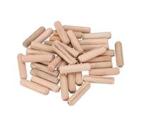 DDS22E Goupilles de cheville, chevilles en bois cannelées biseautées, 40 pièces, extrémités biseautées cannelées chevilles en bois bois dur séché for étagère de meubles en bois(10x40mm(0.39"x1.57"))